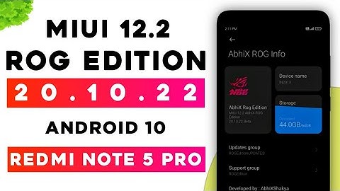 MIUI 12.2 ROG Edition 20.10.22 Redmi Note 5 Pro | Android 10 | Bugs Fixed? & New Features | Review