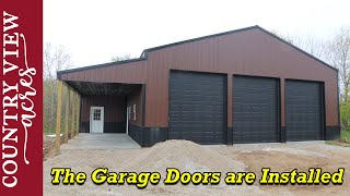 Garage Doors and Grounding the Breaker Panel.  Pole Barn Build.