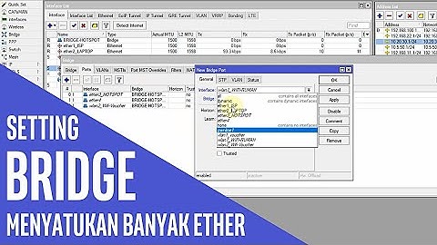 Cara Bridge Port Mikrotik: Menggabungkan Banyak Ether & Wlan Jadi 1 Master Interface