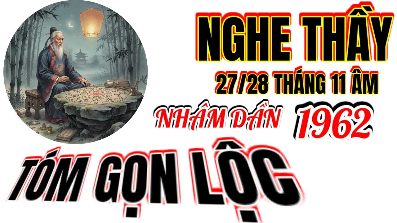 Nghe thầy, đúng trong hai 27 và 28 tháng 11 âm lịch ! tử vi Nhâm Dần 1962 ! Tóm gọn lộc! 