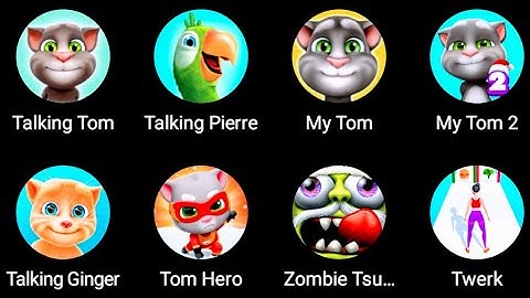 Talking Tom, Talking Pierre, My Tom, My Tom 2, Talking Ginger, Tom Hero, Zombie Tsunami, Twerk Race