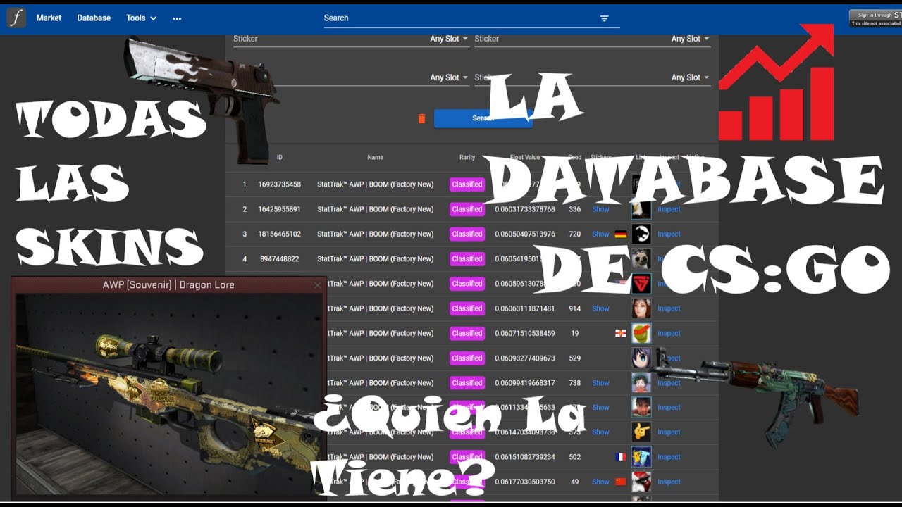 💻La DATABASE de TODAS las SKINS de CS:GO 📲 ¿Quién tiene esa ARMA?🎭 ¿Su ...