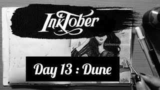 Inktober 2020 | day 13: dune | ink drawing | dune drawing | inktober challenge