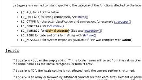 The setlocale() Function in PHP