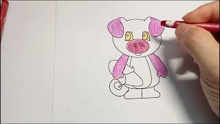 Complete Coloring The Pig Picture Part 2