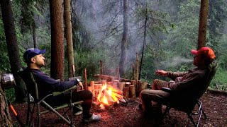 Лесная рыбалка с двумя ночёвками на сказочной реке. Готовим на костре.