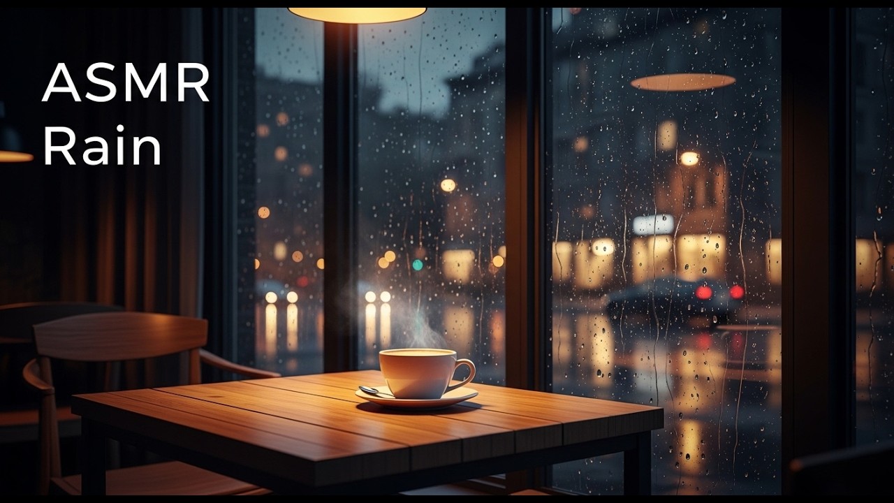 ASMR Rain Sounds 🌧️ | City Rain on Window Glass | Cozy Night | 4 Hours
