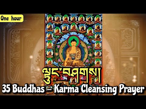 ☸35 Buddhas - Karma Cleansing Prayer (1 Hour)ལྟུང་བཤགས|Buddhist Confession Prayer|Tibetan Prayer