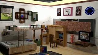 Interior Kamar dengan Aplikasi Blender screenshot 2
