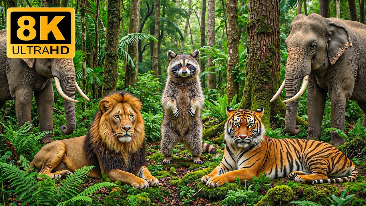 Wildlife in Forest Nature 8K – Gentle Animal Life with Peaceful Sounds