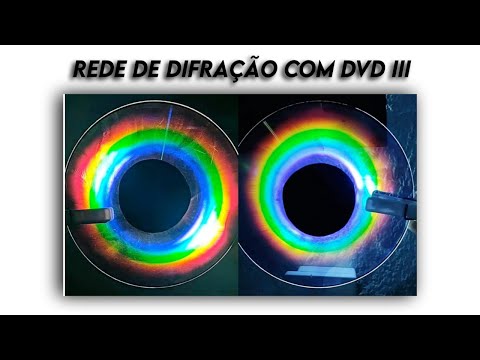 Experimentando: Rede de difração com DVD III / Diffraction grating with DVD III