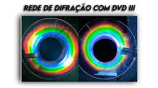 Experimentando: Rede de difração com DVD III / Diffraction grating with DVD III