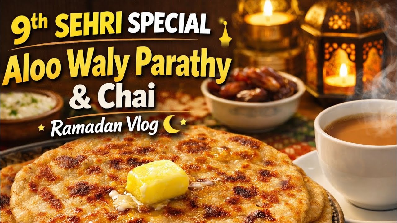 9th Sehri Special | Crispy Aloo Waly Parathy & Garma Garam Chai| Ramadan Morning Routine Vlog 2026🌙