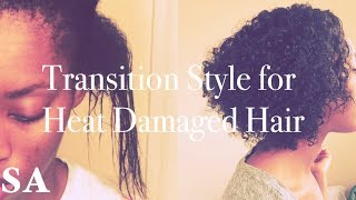 Easy Transition Style for Heat Damaged Hair