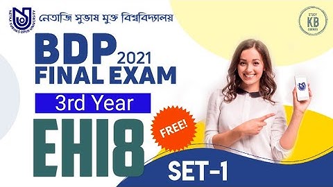 NSOU BDP 3rd Year EHI-8 Final Exam 2021 || Live || NSOU EHI-8 MCQ Question/Answer