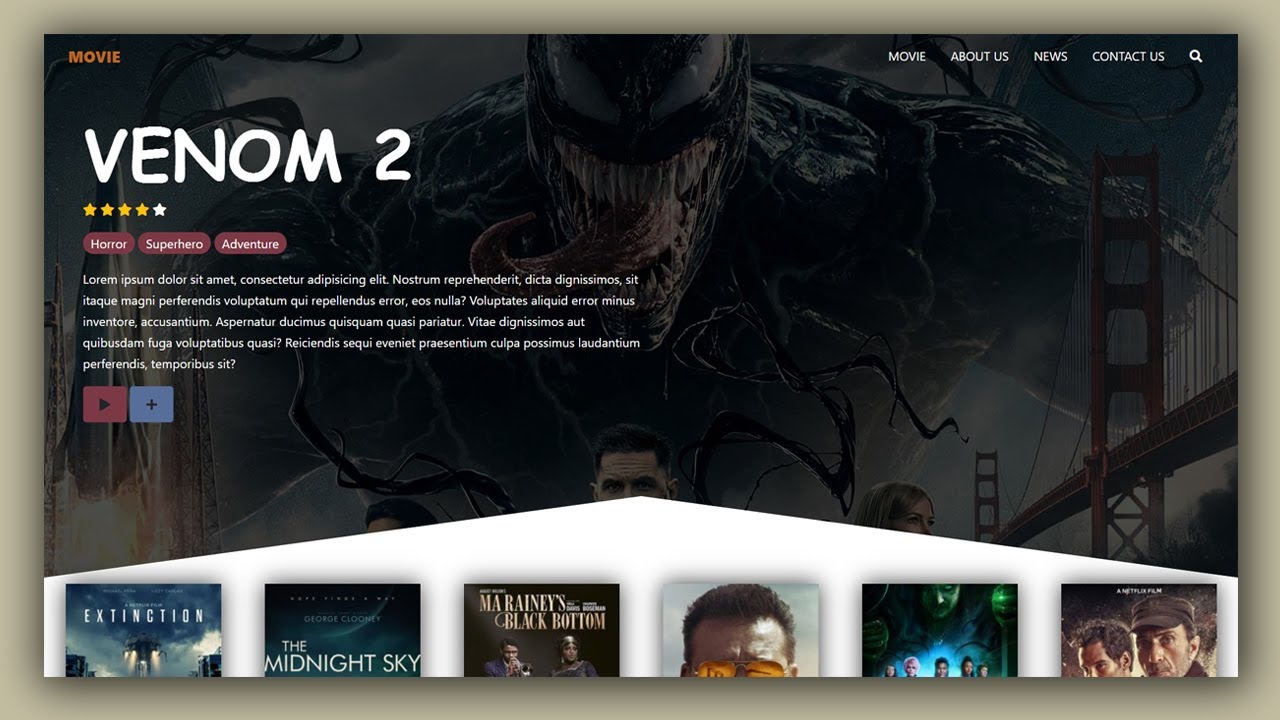 movie review system project in html and css