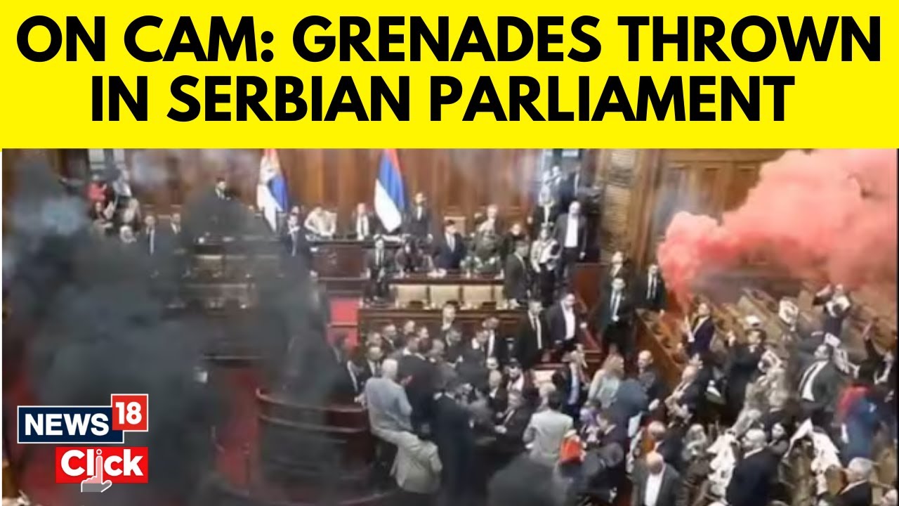Serbian Parliament Smoke Bomb: Lawmakers Injured as Smoke Bombs & Flares Erupt | Serbia News | N18G