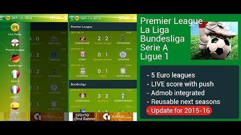 Live score football android app source code for sale - sellmyapp.com