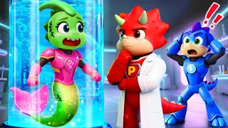 Flora Turns Into Mermaid Can Pyro & Bolt Rescue Her? Dino Action Animation Dinocrew