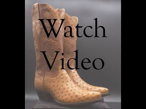 Cognac Ostrich Boots with XTOE