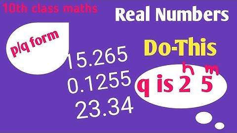 Real Numbers//10th class maths//Rational number(decimal) to p/q form//SP Math Solutions