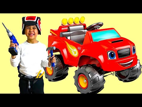 unboxing-blaze-and-the-monster-machine-battery-powered-ride-on-monster-truck-6v-test-drive-tbtfuntv