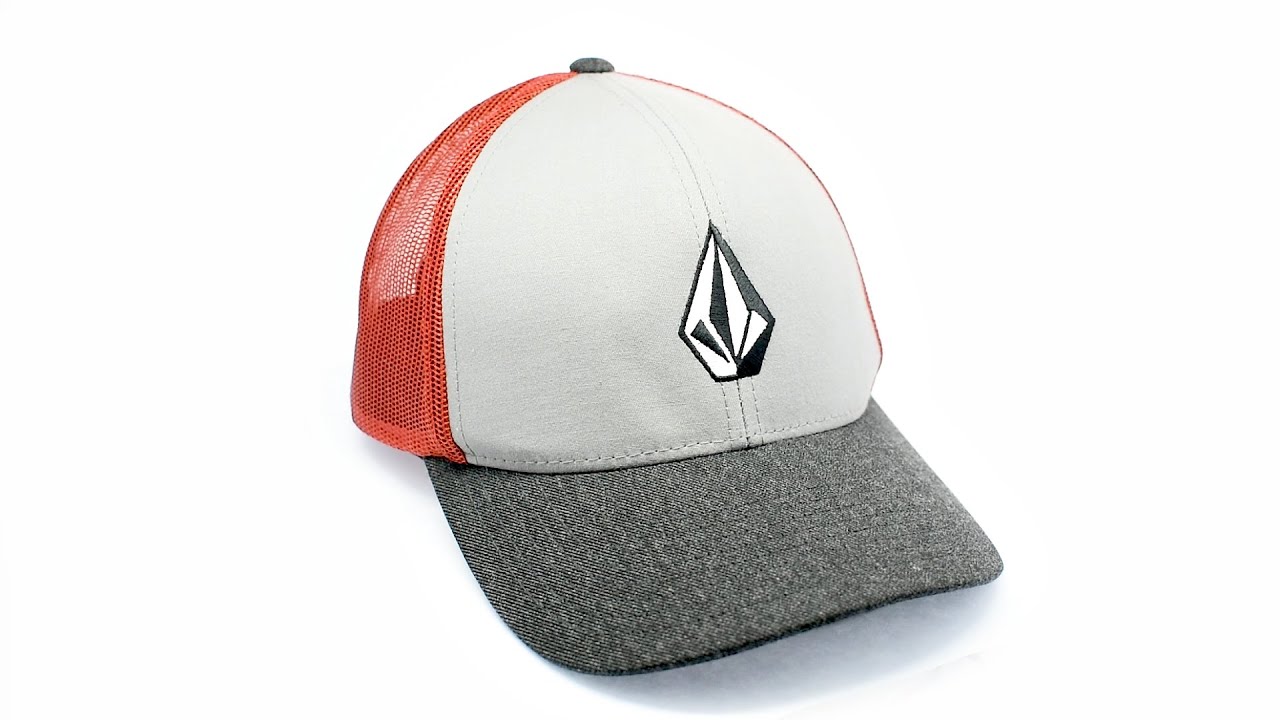 Volcom Hat 360 Review, Red And Grey Colors - Revolved 360 Degree - YouTube