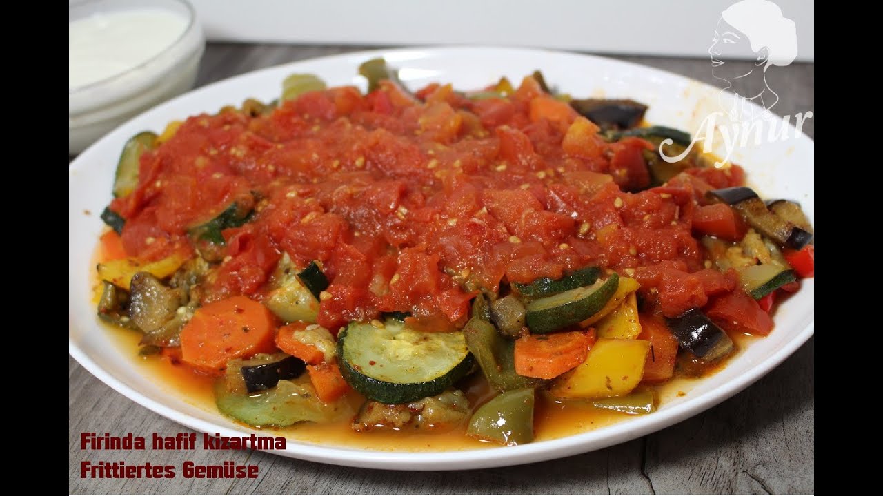 Frittiertes Gemüse mit einer leckeren Tomatensoße - Firinda hafif ...