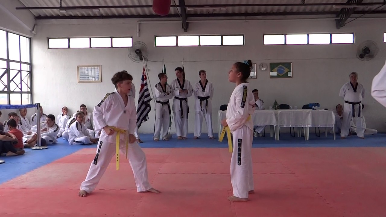 Taekwondo Biały Pas Z żółtą Belką Arthur e Bia - Taekwondo 2016 - YouTube