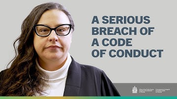 A serious breach of a code of conduct