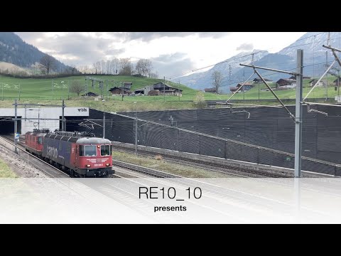 Lötschberg Basistunnel Nordportal - Trainspotting im April 2022 | 4K