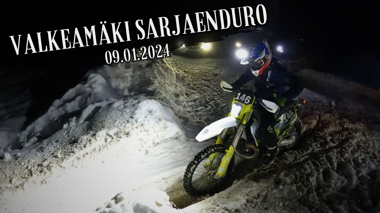 JYVÄSKYLÄN ENDURO CUP TALVISARJA 2024 / VALKEAMÄKI 09.01.2024 / PIMEÄSSÄ
