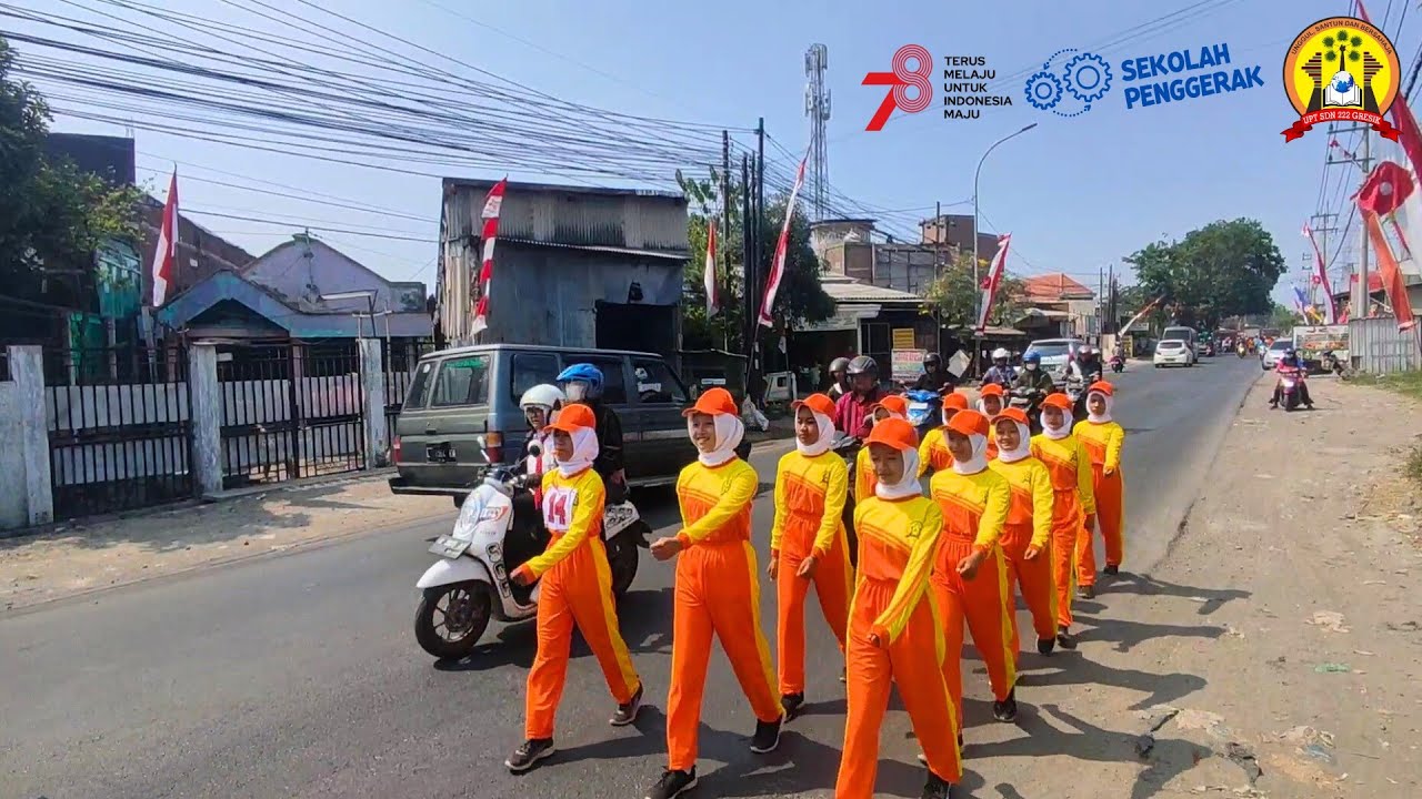 Pasukan Kuning - Oranye Berjuang!! Pasukan Ungu Semangat!! Lomba Gerak Jalan HUT RI ke-78 Menganti