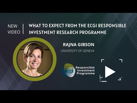 ECGI Responsible Investment