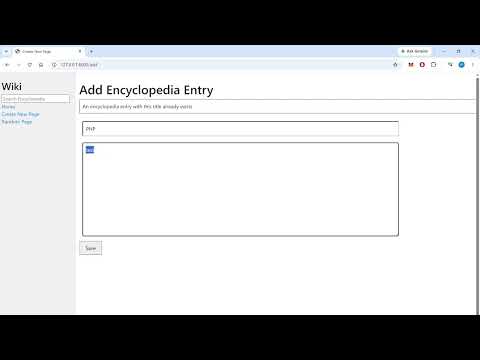 CS50W Project 1 - Wiki