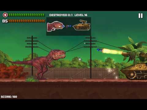 Funny moments of Dinosaur Game (level 2 clear), Rio Rex Game