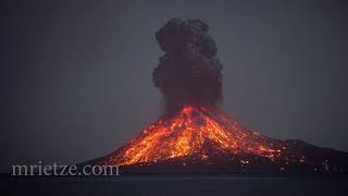 Krakatau at night