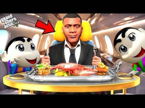 Franklin And Shinchan Enjoying Their First Flight In Gta 5 ! || SHINCHAN & CHOP