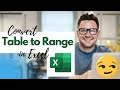 How to Covert Table to Range in Excel | Undo Table Formatting in Excel
