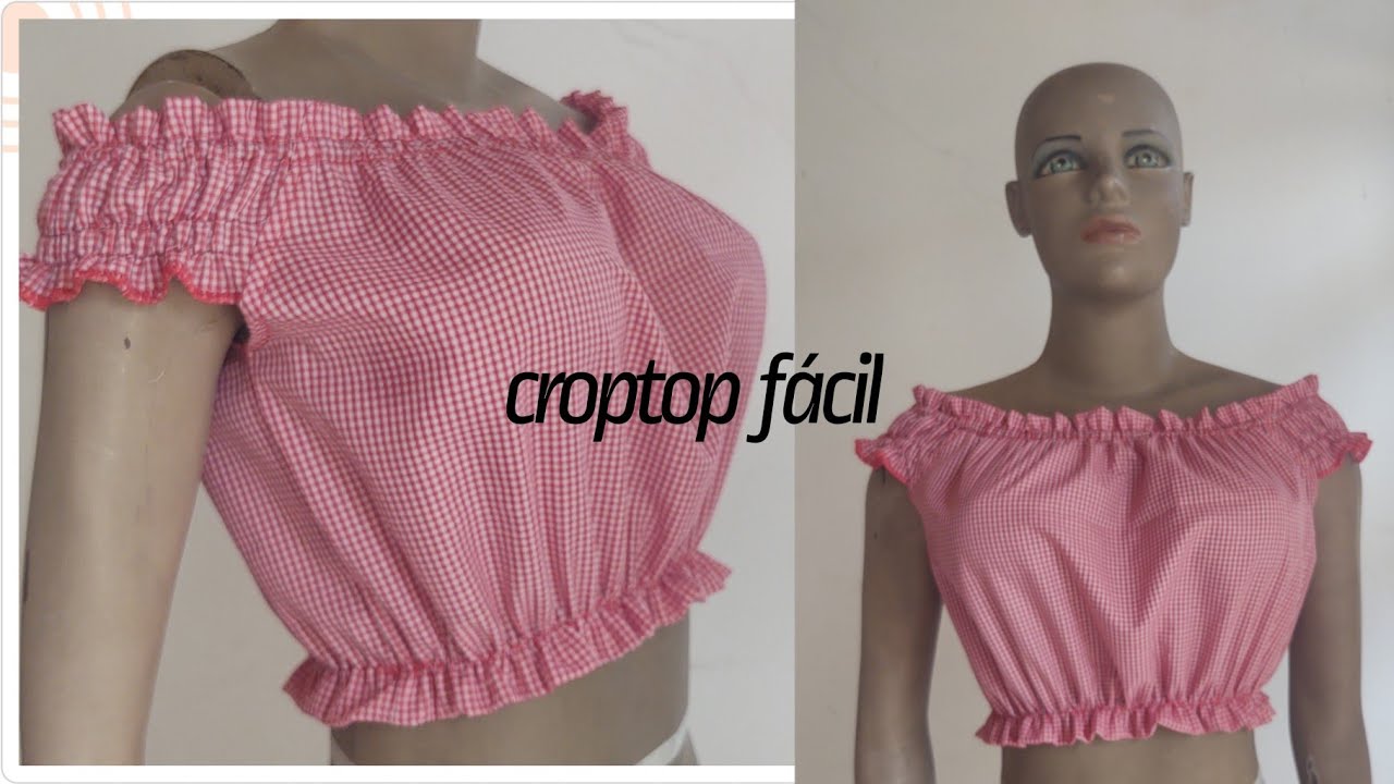como hacer una blusa, croptop, talla,XS,S,M, fácil,sin moldes,sin patrónes,en solo 15 minutos