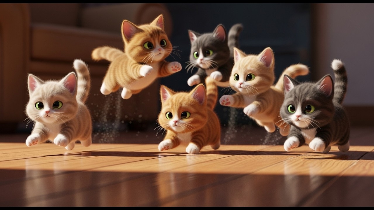 ✨ Маленькие блестящие котята! Песенка про сверкающие варежки для малышей