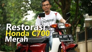 Hasil Restorasi Supercub Honda C700 merah | TMCBLOG #1157