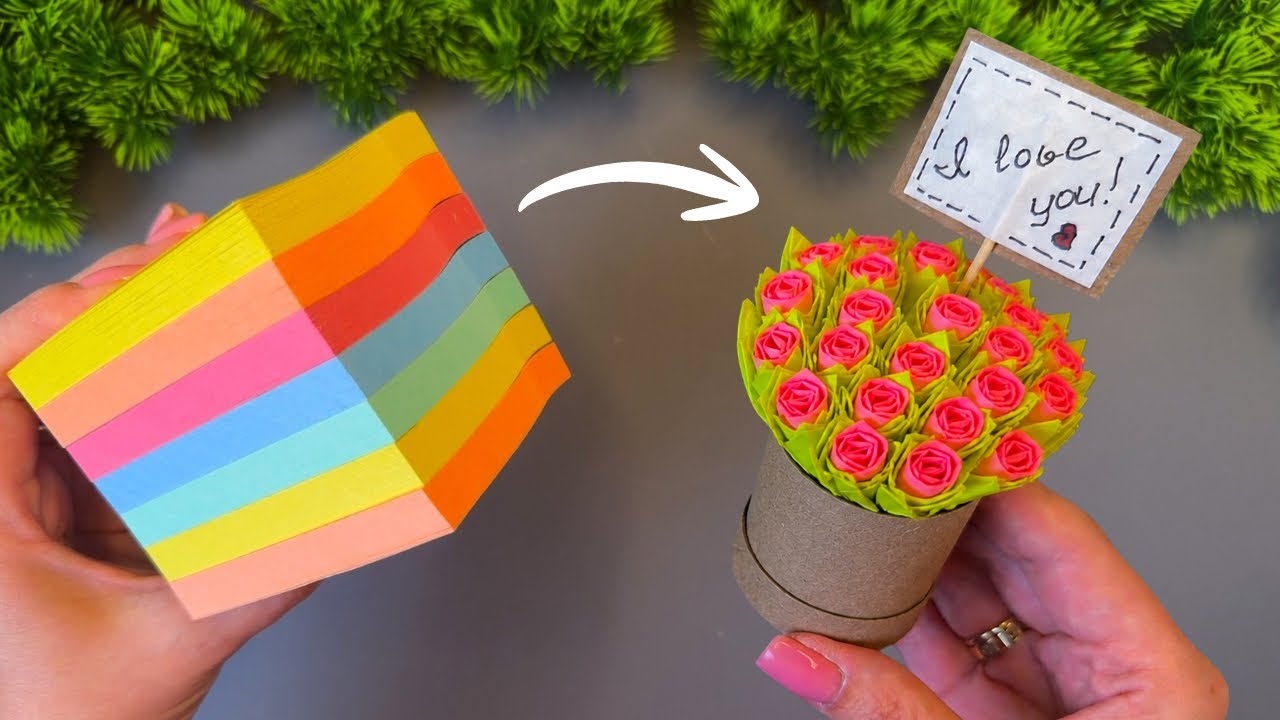 WOW! DIY Bouquet from Sticky Notes ? Easy Mother