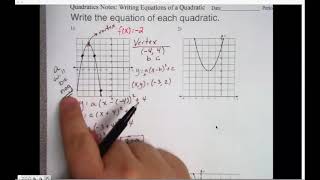 Chapter 1 Section 5: Quadratics (Video 1)