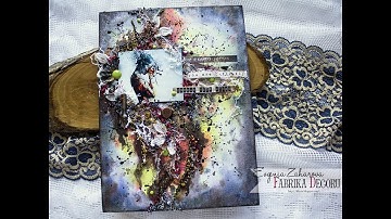 Микс-медийный холст/ mixed media canvas