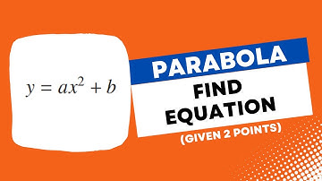 How to Find Equation of Parabola Given 2 Points | Maths Methods