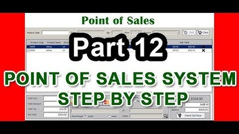 Point of sales step by step using VB.net part 12