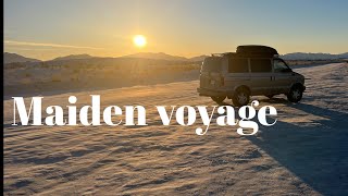 Maiden voyage in the Astro camp van