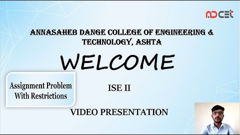 Assignment problem With Restriction #cse #operationalresearch