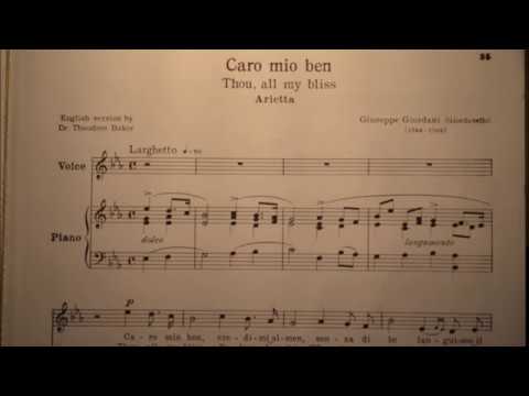Caro Mio Ben Piano Accompaniment - YouTube